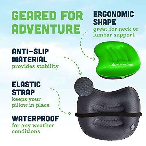 Ultralight Inflatable Camping Pillow for Neck & Lumbar Support