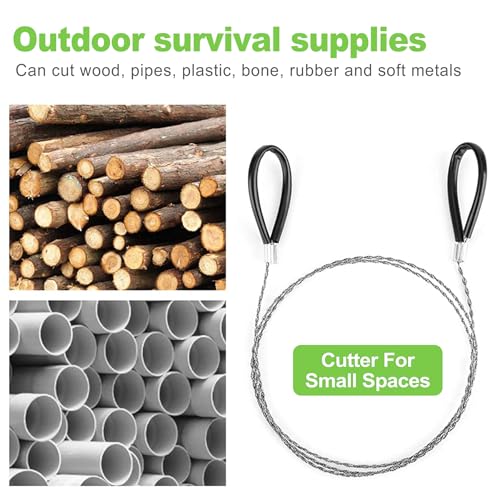 23.62-Inch Cable Wire Saw - 4-Pack Emergency Hand Saws for Camping & Hiking