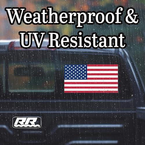 12x6 Inch American Flag Car Decal Sticker - Patriotic Vinyl Bumper Sticker