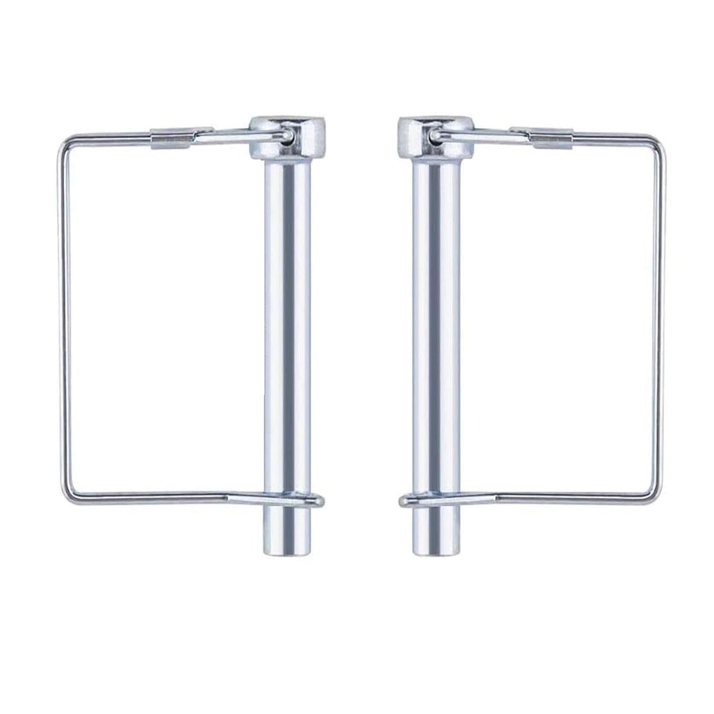 3/8" x 3-5/32" Trailer Hitch Pin 2 Pack, Heavy Duty Carbon Steel Hitch Locking Pins, Zinc Plated Rust-Resistant Coupler Pins for Utility Trailer, RV, Boat, Lawn Tractor, Farm Equipment