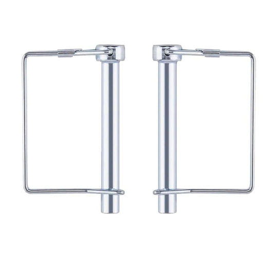 3/8" x 3-5/32" Trailer Hitch Pin 2 Pack, Heavy Duty Carbon Steel Hitch Locking Pins, Zinc Plated Rust-Resistant Coupler Pins for Utility Trailer, RV, Boat, Lawn Tractor, Farm Equipment