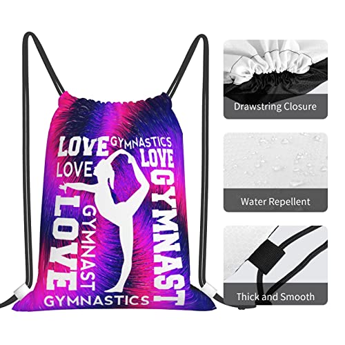 Gymnastics Drawstring Backpack - Large Capacity, One Size