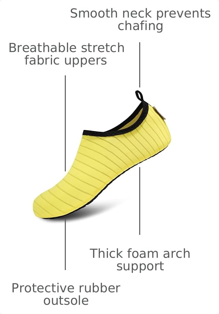 VIFUUR Water Sports Unisex Shoes Yellow - 9-10 W US / 7.5-8.5 M US (40-41)