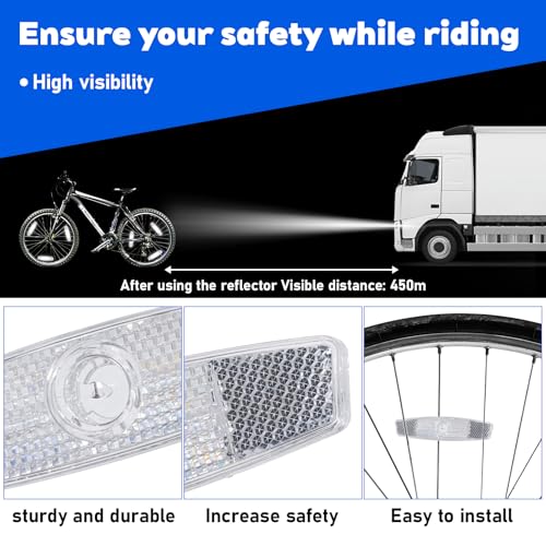Bike Wheel Reflectors - 4 Pack Bicycle Spoke Safety Lights