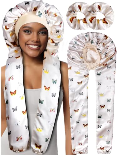 Satin Pantyhose Bonnet for Women - Long Hair Sleeping Cap