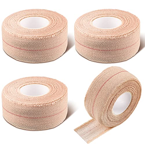 Elastic Adhesive Bandage Tape Wrap - 4 Rolls, 1" x 5 yd
