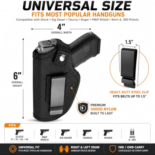 Universal Concealed Carry Gun Holster - IWB/OWB Style 1
