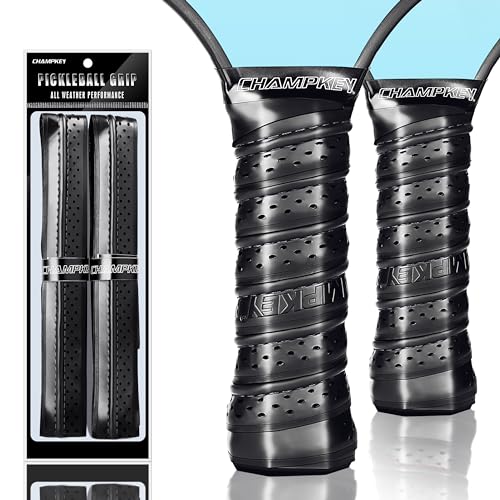 Pickleball Paddle Grip Tape - Ergonomic Design 2 Pack (Black)