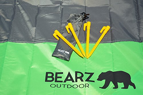 Lightweight Plastic Tent Stakes - 5.9" Pack of 4 - Safety Yellow