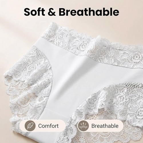 High Waisted Tummy Control Underwear Briefs - 3 Pack, Medium Assorted