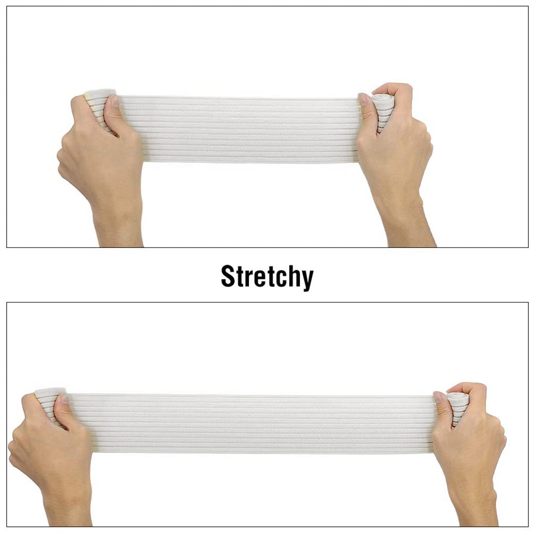 Breast Implant Stabilizer Band, Elastic Chest Compression Band Breast Augmentation Reduction Strap Bandage, Chest Support Strap Wrap Bandage for Fitness Exercise Running Sports Bra Alternative (White)