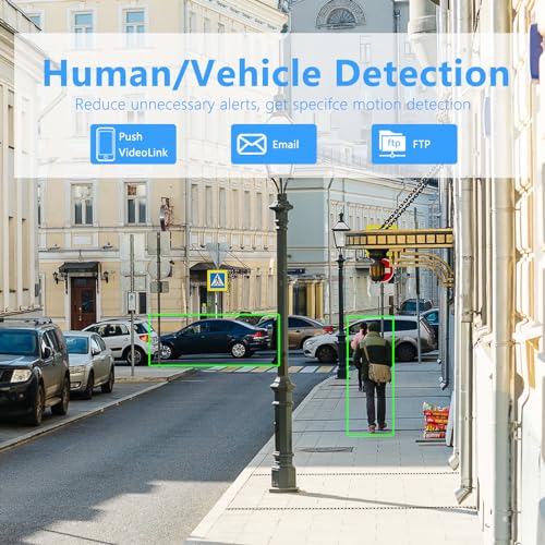 5MP PoE IP Bullet Camera Outdoor, H.265 PoE IP Security Camera with 2.8mm Lens, 80ft Night Vision, 105¡Æ Wide Angle, Compatible with Third-Party NVRs and Software