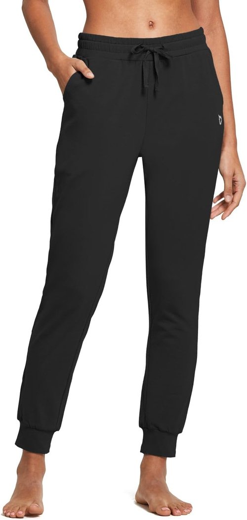 Baleaf Women's Cotton Joggers - Tapered Sweatpants with Pockets for Casual & Workout Activities