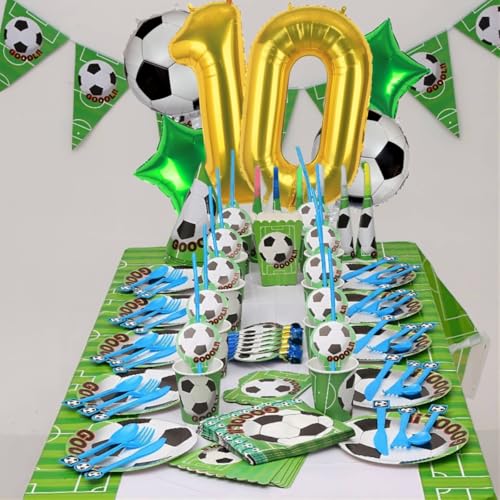 Soccer Balloons 10th Birthday Party Decorations Supplies for Boy