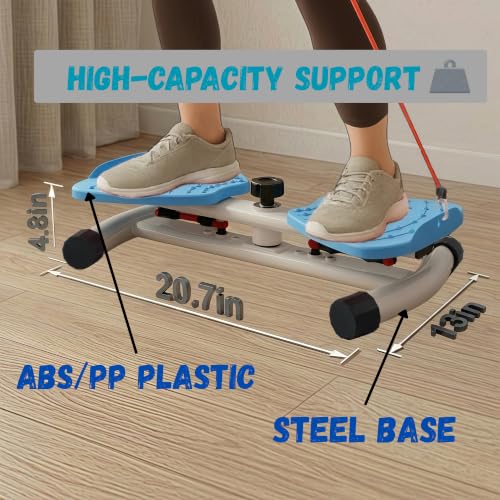 Ab Twister Board Workout Bundle with Resistance Bands & Jump Rope - Purple
