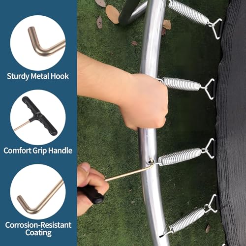 Trampoline Spring Puller Tool - 2PCS T-Hook for Easy Grip