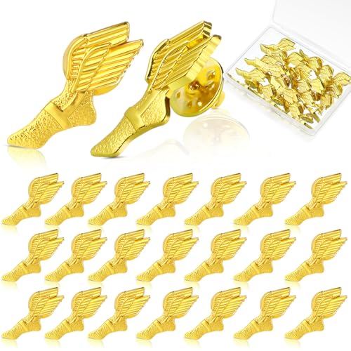 Gold Chenille Cross Country Runner Lapel Pins - 72 Pack