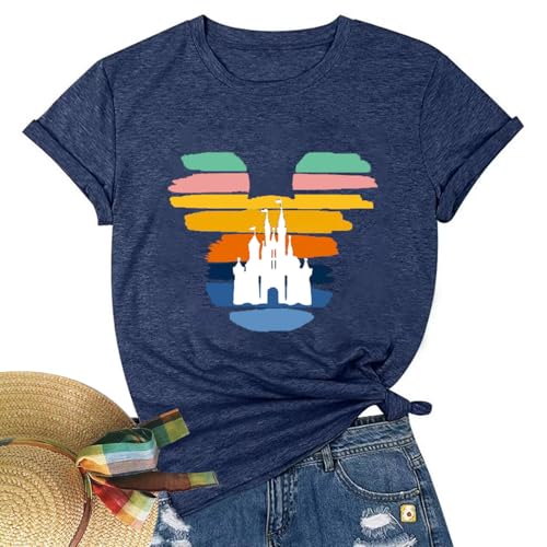 Magic Kingdom T-Shirt for Women - Dark Blue XX-Large