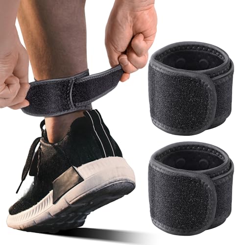 Dreyoo Magnetic Achilles Tendon Brace 2 Pack, Adjustable 5-12"