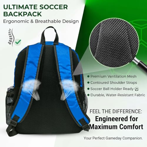 Rudmox Soccer & Basketball Backpack 30L Sports Equipment Bag with Shoes Compartment