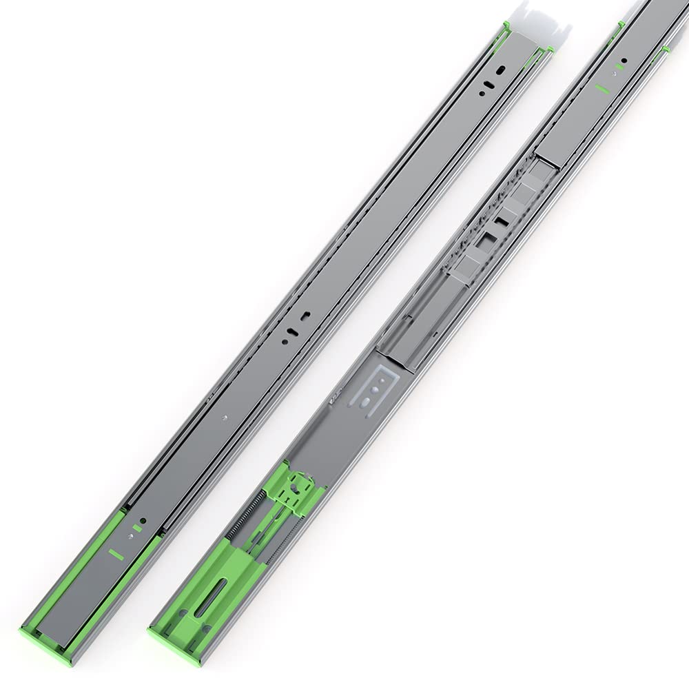 FivePears 6 Pairs 24 Inch Heavy Duty Soft Close Drawer Slides, 150 Lb Load Capacity Full Extension Ball Bearing Side Mount Drawer Runner, Rv Tool Box Kitchen Cabinet Drawer Self Closing Glide Rails