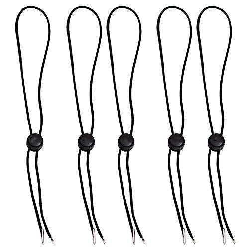 Removable Hat Chin Strap with Spring-Loaded Cord Lock, 5-Pack