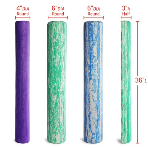 Standard Density Foam Roller - 36" x 6" - Blue