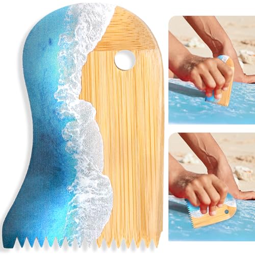 Bamboo Surfboard Wax Comb - Durable Wax Scraper Removal Tool