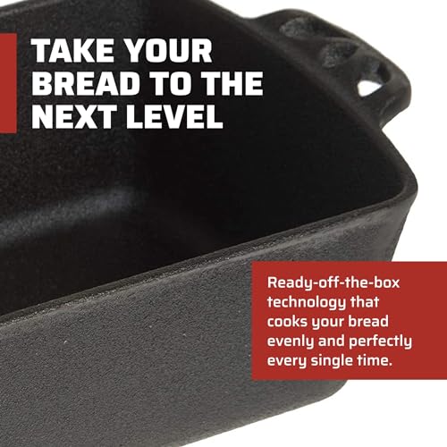 Camp Chef Black Seasoned Cast Iron Bread Pan - Durable Bakeware