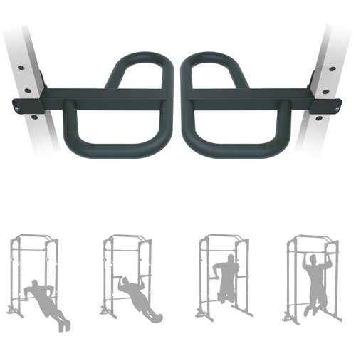 Dip Bar Attachment for 2"x2" Squat Rack, Heavy Duty Power Rack Attachment with 5/8" or 1" Hole (For 2" x 2" Power Rack with Multi Grips)