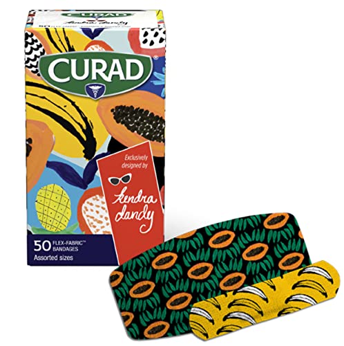 Designer Adhesive Fabric Bandages Variety Pack - 50 Count
