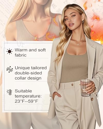 3 Pack Women's Reversible Thermal Tank Tops - Versatile Layering