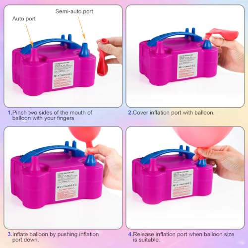 Electric Balloon Pump with Dual Nozzle – Portable 600W Inflator