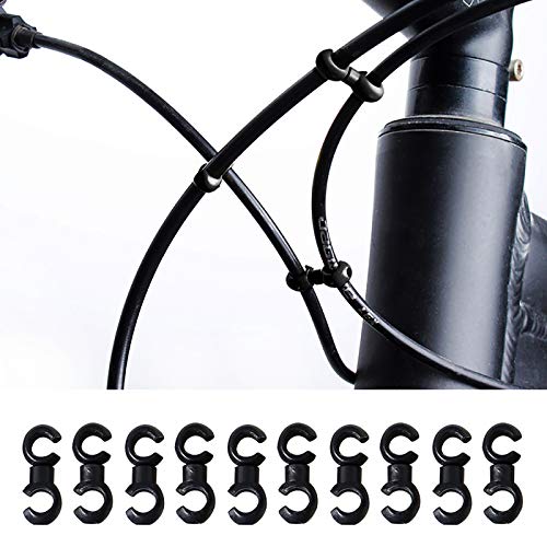 10 PCS Bicycle Brake Cable S Clips - High-Quality Plastic