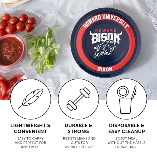 Howard University Bison 20-Count 9-Inch Paper Plates - Officially Licensed