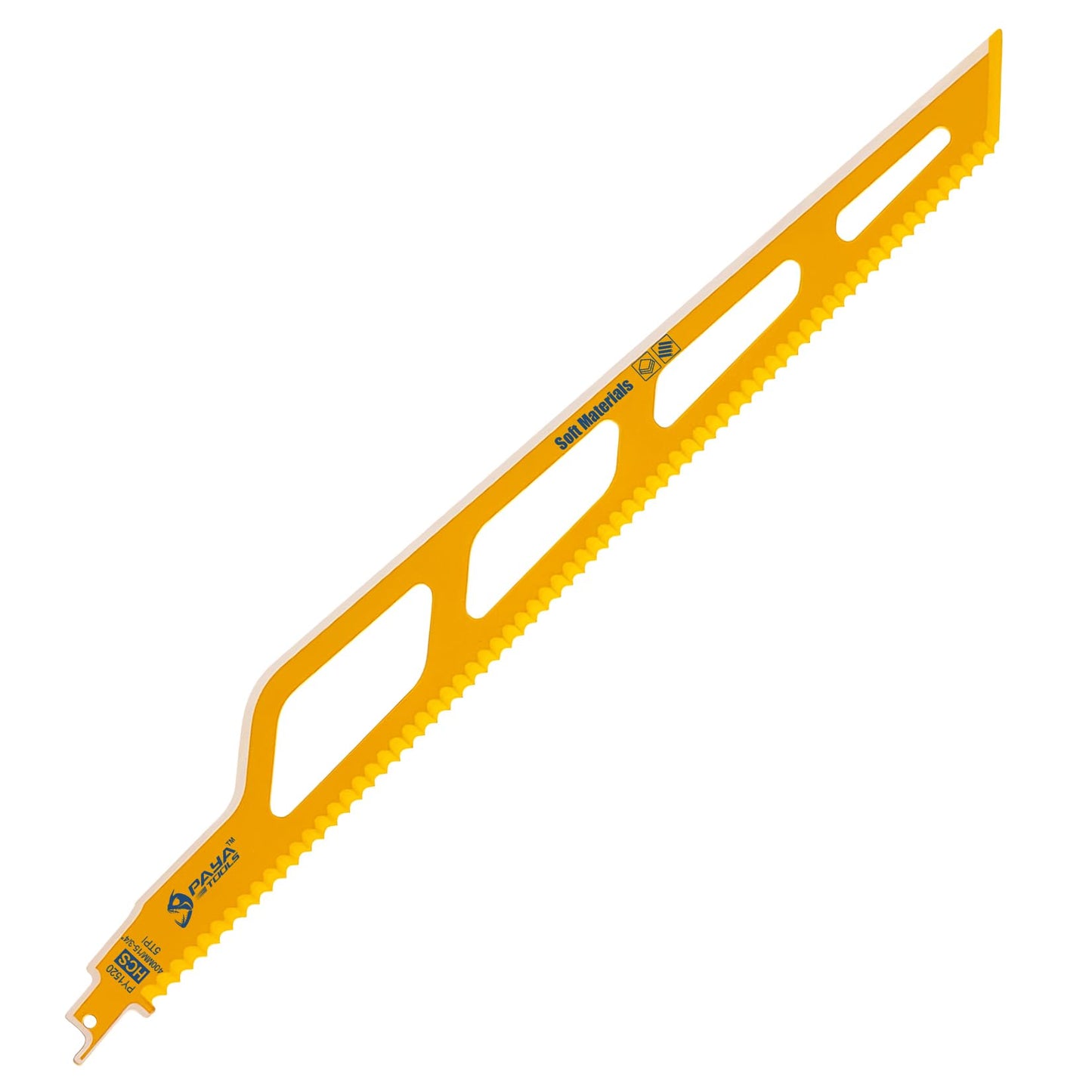 PAYA TOOLS 1x PRO Fibre Insulation Reciprocating Saw Blade,Professional Accessory Reciprocating Saw for Mineral Wool,Insulated Pipe and Other Soft Materials,16''(400mm)