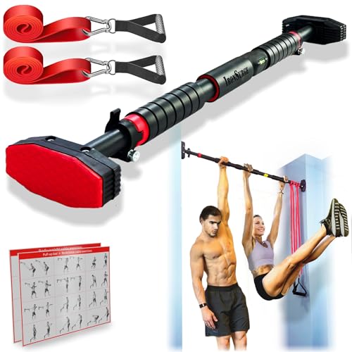 Pull Up Bar Set with Resistance Bands - 26" to 37" Width