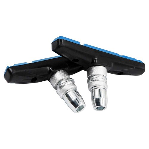 Road Passion Bike Brake Pads Set Replacement for Alritz Road Mountain Bicycle V-Brake Blocks Shoes with Hex Nut and Shims, 69mm, 2 Pairs of Blue