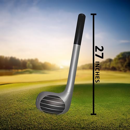 Inflatable Golf Club - 27 Inch Blow Up Golf Stick - Silver