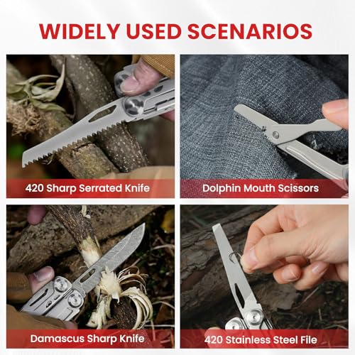 WOBANK 29-in-1 Multitool Pliers Full-Size EDC Knife, 420 Stainless Steel