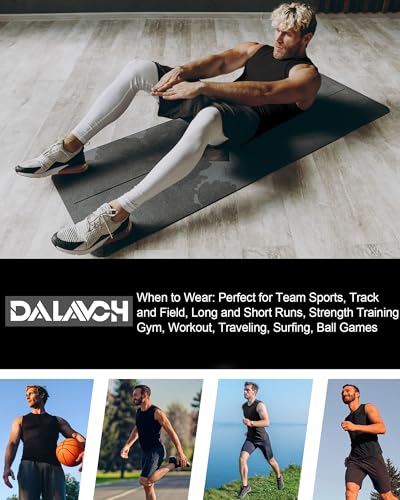 Men's Sleeveless Compression Workout Tank Tops - 5 Pack