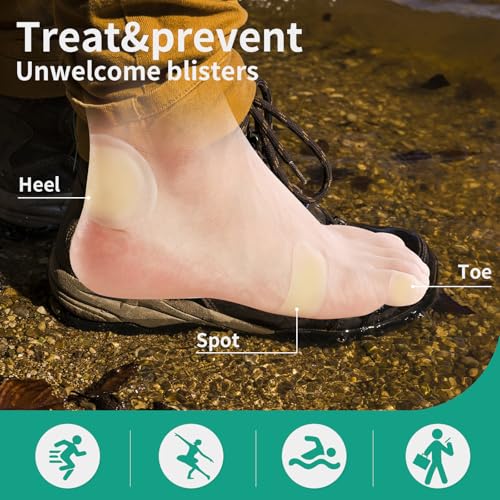 Gel Blister Bandages Cushions - 24Pcs Water Resistant Hydrocolloid