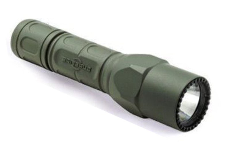 SureFire G2X Pro 600 Lumen Tactical EDC Flashlight Bundle with 2 Extra CR123A Batteries and Lightjunction Battery Case (Green)