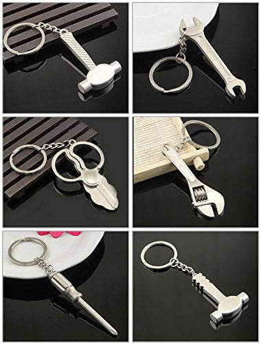 16pcs Mini Tool Keychains Set - Realistic Hand Tool Replicas for Gifts & Collectibles