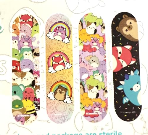 Character Adhesive Bandages for Kids - 20 Count Latex-Free First Aid