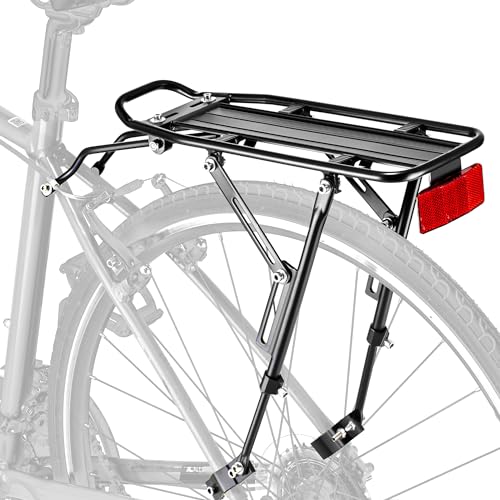 YONTUO Rear Bike Rack with Large Size Reflective - Universal Adjustable Touring Carrier Rack
