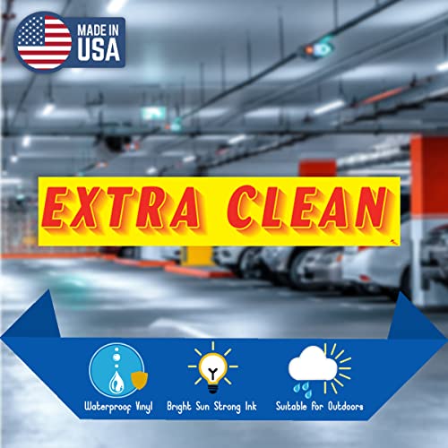 Extra Clean Windshield Advertising Stickers 12 Pack - Versa-Tags Red/Yellow