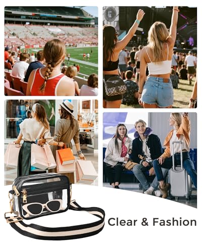 Clear Crossbody Bag for Stadium Events | Water-Resistant PVC