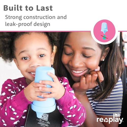 Re-Play Desert Roses Spill-Proof Sippy Cups for Toddlers 10 Oz Set of 4, Reusable & Safe in USA