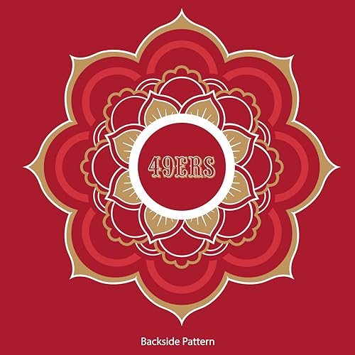 NFL San Francisco 49ers Caftan Flower - Team Color, 32" x 42"